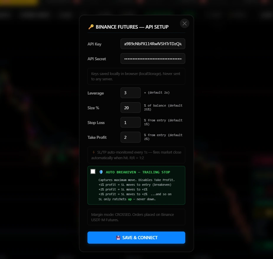 Semi Auto Crypto Bot